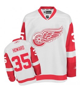 NHL Jimmy Howard Detroit Red Wings Authentic Away Reebok Jersey - White