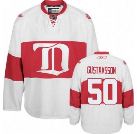 NHL Jonas Gustavsson Detroit Red Wings Authentic Third Reebok Jersey - White