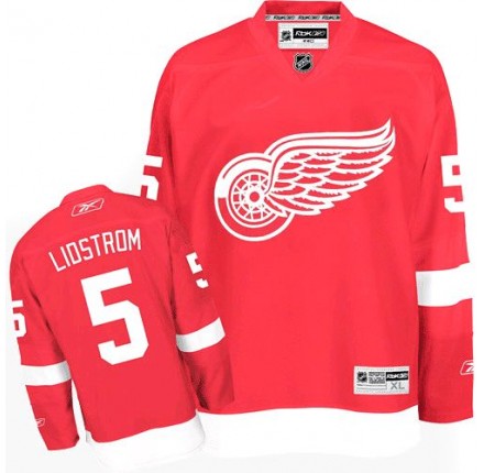 NHL Nicklas Lidstrom Detroit Red Wings Authentic Home Reebok Jersey - Red