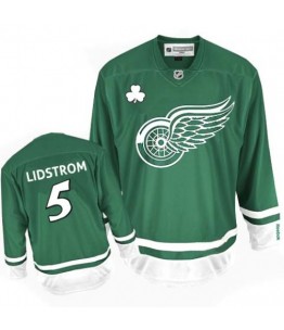 NHL Nicklas Lidstrom Detroit Red Wings Youth Authentic St Patty's Day Reebok Jersey - Green