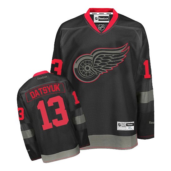 Pavel Datsyuk Detroit Red Wings Reebok Authentic Jersey (Black Ice)
