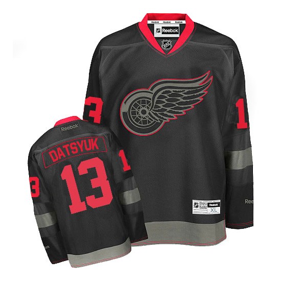 كمون حب Detroit Red Wings Mens Customized 2012 Black Ice Jersey كمون حب