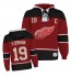NHL Steve Yzerman Detroit Red Wings Old Time Hockey Premier Sawyer Hooded Sweatshirt Jersey - Red
