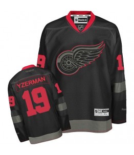 NHL Steve Yzerman Detroit Red Wings Authentic Reebok Jersey - Black Ice