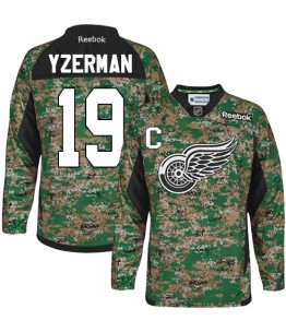 NHL Steve Yzerman Detroit Red Wings Authentic Veterans Day Practice Reebok Jersey - Camo