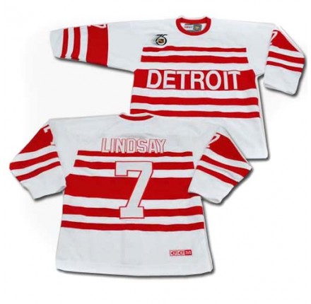 NHL Ted Lindsay Detroit Red Wings Authentic Throwback CCM Jersey - White