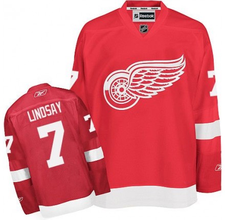 NHL Ted Lindsay Detroit Red Wings Authentic Home Reebok Jersey - Red