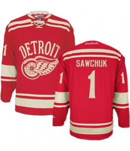 NHL Terry Sawchuk Detroit Red Wings Premier 2014 Winter Classic Reebok Jersey - Red