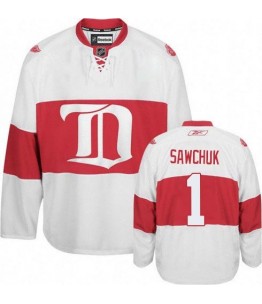 NHL Terry Sawchuk Detroit Red Wings Premier Third Reebok Jersey - White