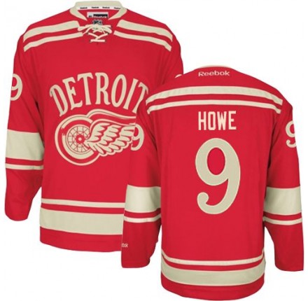 Men's #9 Gordie Howe Jersey Red Retro Uniforms Red Stitched Hockey  Jersey S-3XL