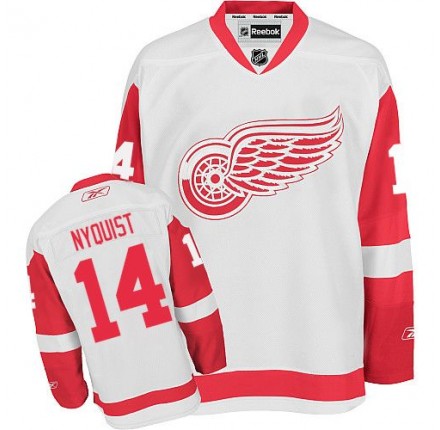 NHL Gustav Nyquist Detroit Red Wings Authentic Away Reebok Jersey - White