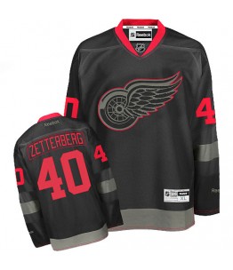 NHL Henrik Zetterberg Detroit Red Wings Authentic Reebok Jersey - Black Ice