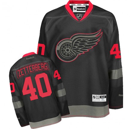 NHL Henrik Zetterberg Detroit Red Wings Premier Reebok Jersey - Black Ice
