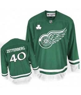 NHL Henrik Zetterberg Detroit Red Wings Authentic St Patty's Day Reebok Jersey - Green