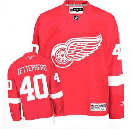 NHL Henrik Zetterberg Detroit Red Wings Authentic Home Reebok Jersey - Red