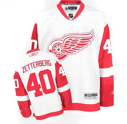 NHL Henrik Zetterberg Detroit Red Wings Authentic Away Reebok Jersey - White