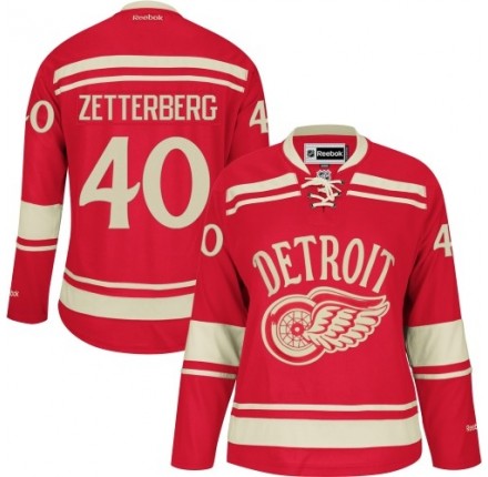 NHL Henrik Zetterberg Detroit Red Wings Women's Authentic 2014 Winter Classic Reebok Jersey - Red