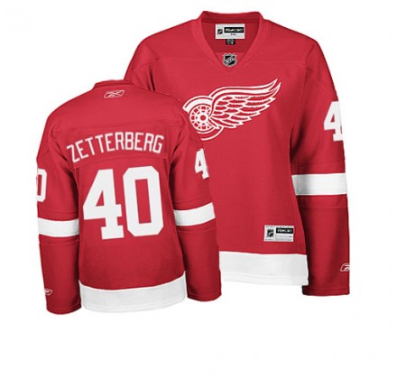 NHL Henrik Zetterberg Detroit Red Wings Women's Authentic Home Reebok Jersey - Red