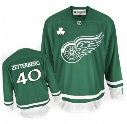 NHL Henrik Zetterberg Detroit Red Wings Youth Premier St Patty's Day Reebok Jersey - Green