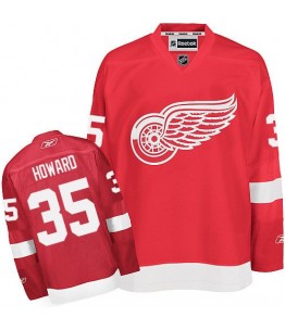 NHL Jimmy Howard Detroit Red Wings Premier Home Reebok Jersey - Red