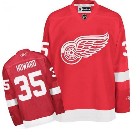 NHL Jimmy Howard Detroit Red Wings Premier Home Reebok Jersey - Red